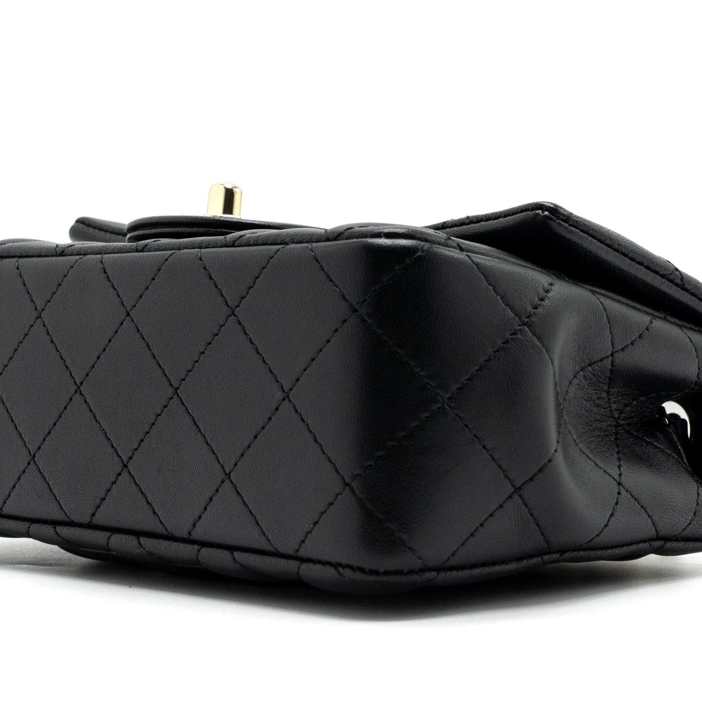 Chanel mini rectangular Flap Bag Lambskin Black LGHW