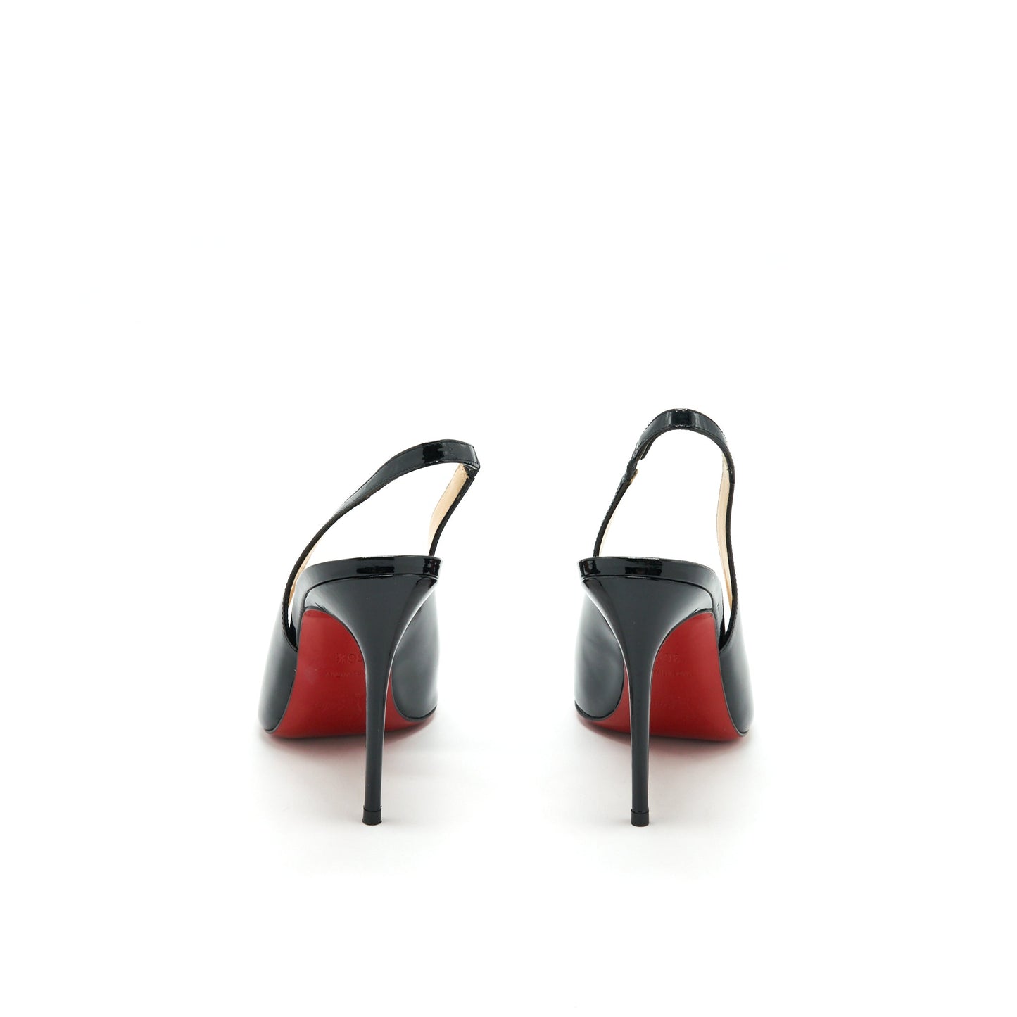 Christian Louboutin Size 36.5 Fleuve 100 Patent Black