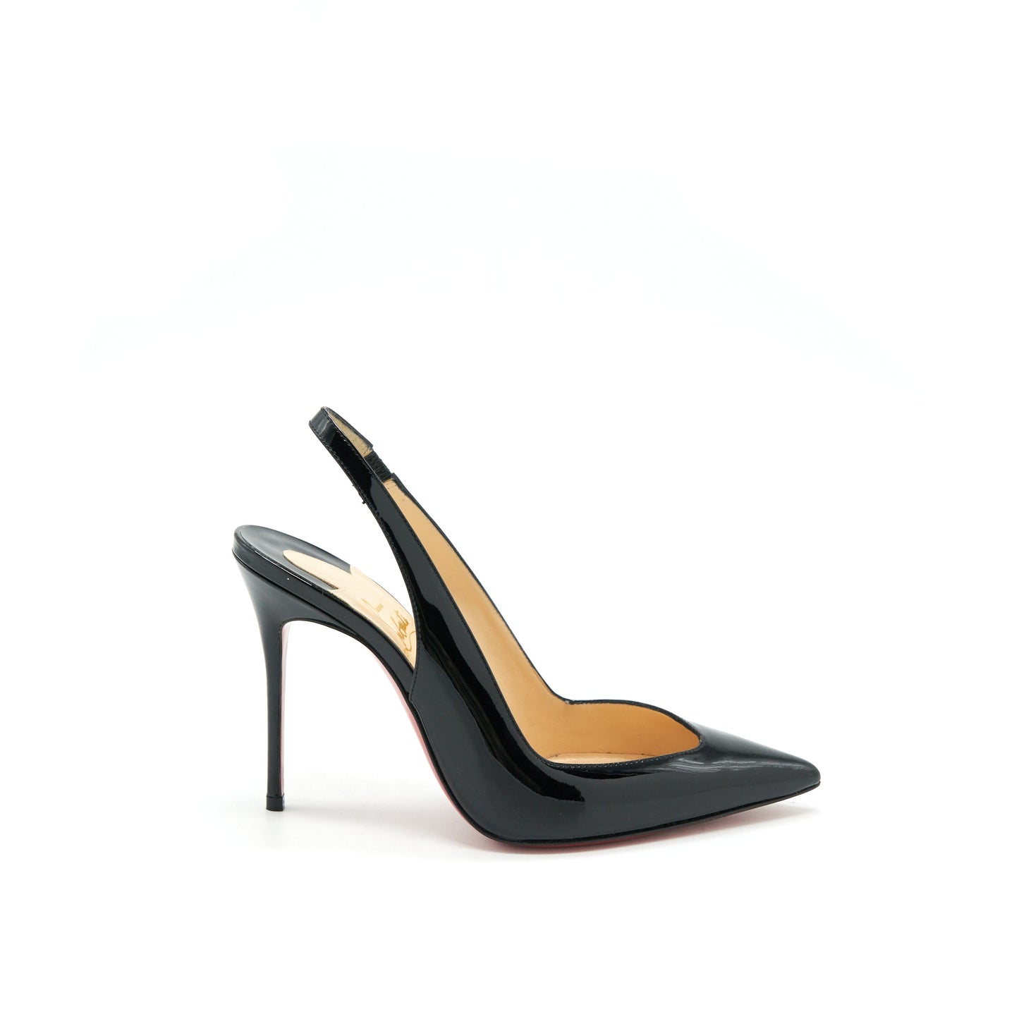 Christian Louboutin Size 36.5 Fleuve 100 Patent Black