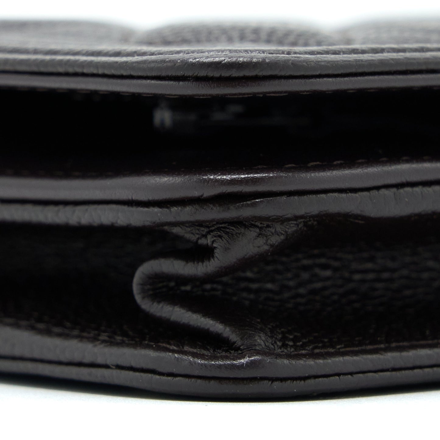 Chanel Boy Wallet On Chain Grained Calfskin Brown LGHW (Microchip)