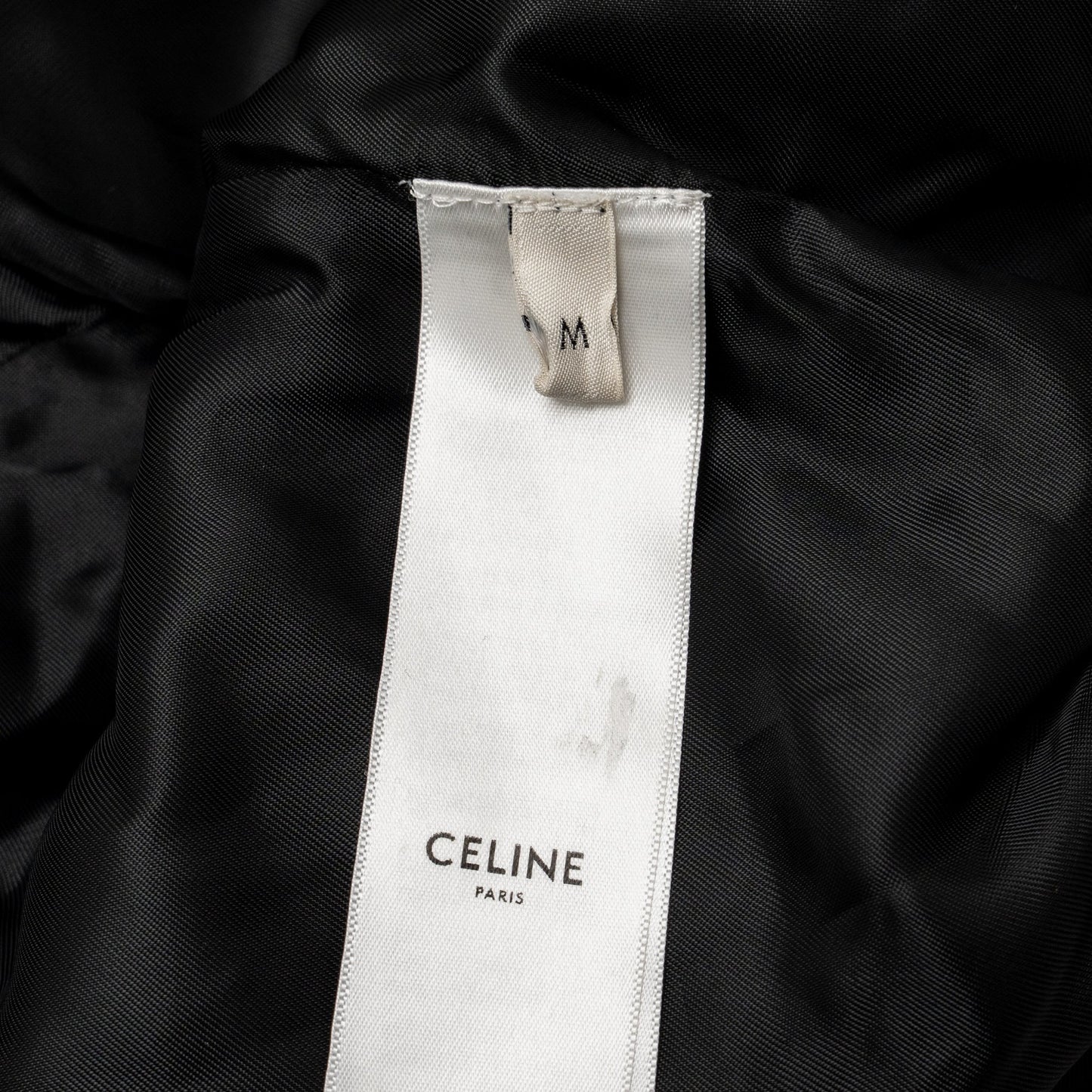 Celine Size M Triomphe Bomber Jacket Polyester Black / Brown