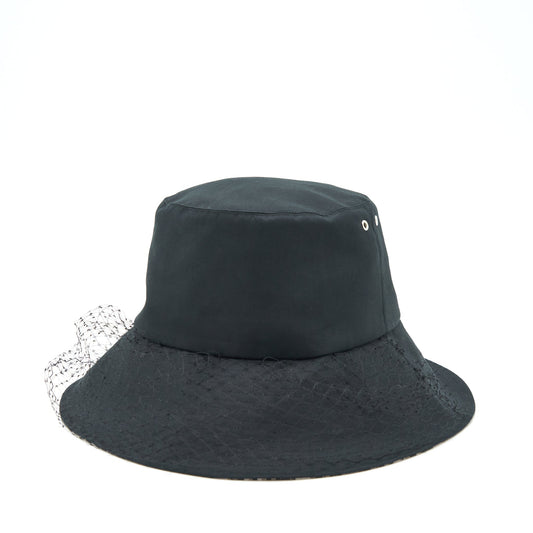 Dior Size 57 Teddy-D Brim Bucket Hat With Veil