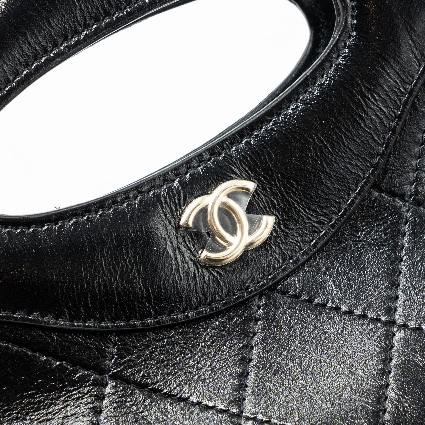 Chanel 24c Mini 31 Clutch With Chain Shiny Calfskin  Black LGHW(Microchip)