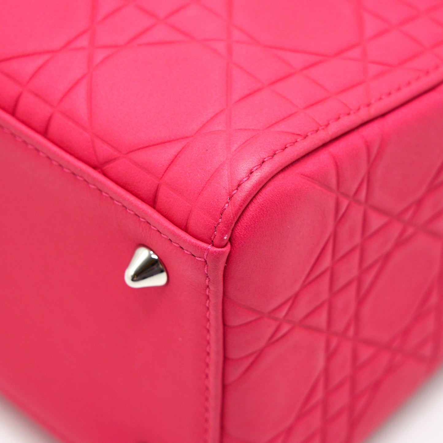 Christian Dior LADY DIOR HOT PINK IN METALLIC PINK HARDWARE