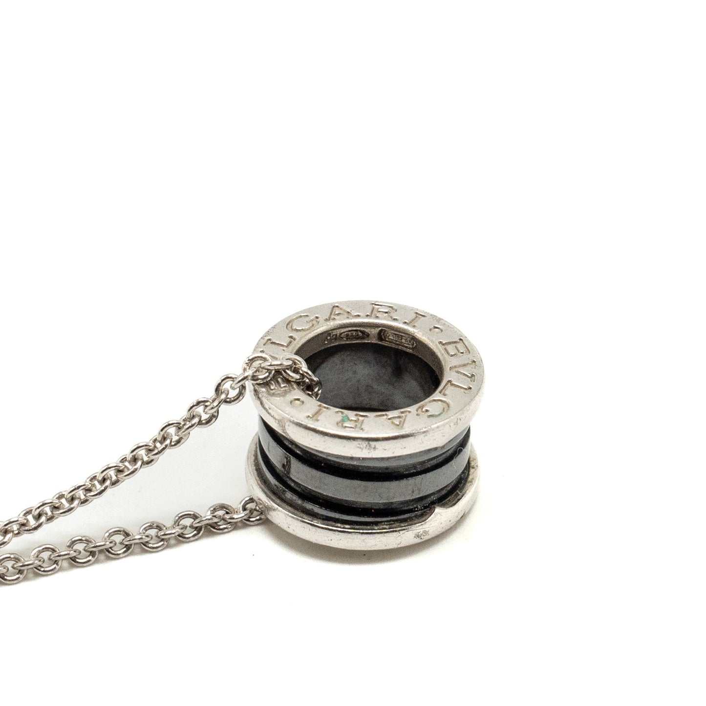 Bvlgari Save the Children B.zero Necklace Black Ceramic/Silver