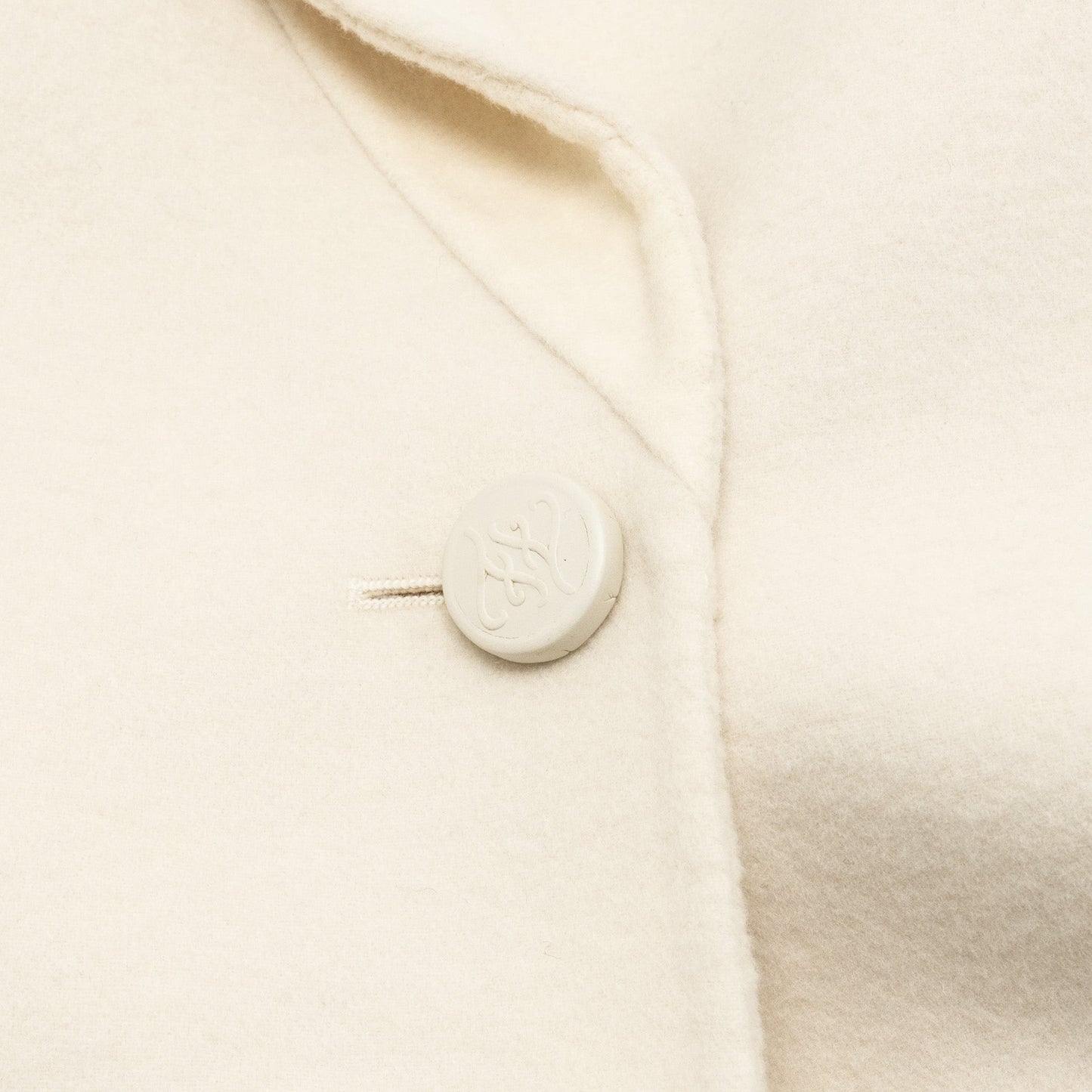 FENDI Size 36 Double Breasted Coat Wool White