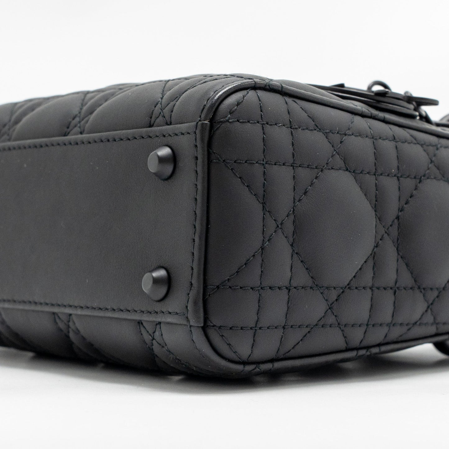 Dior Mini Lady dior calfskin so black