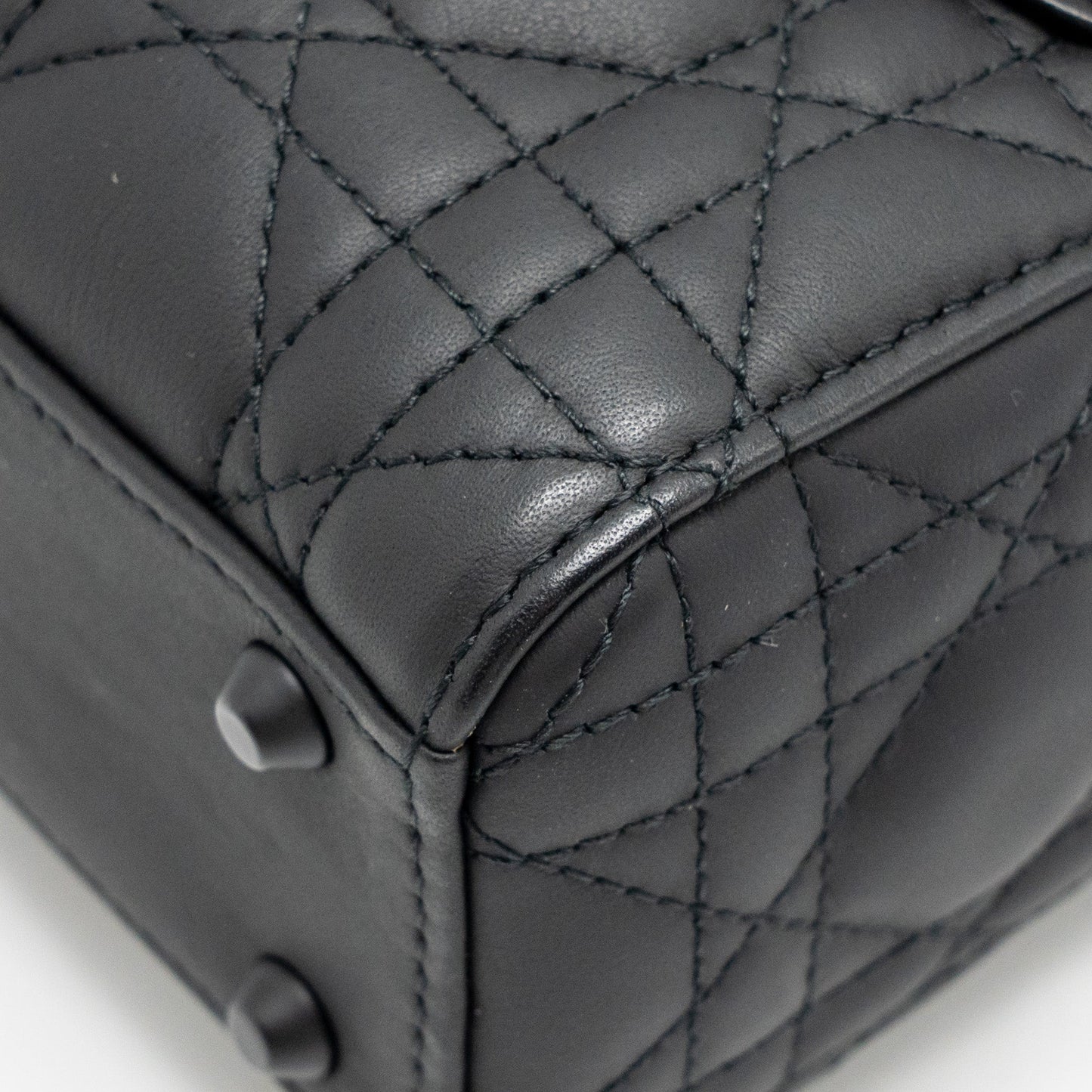 Dior Mini Lady dior calfskin so black