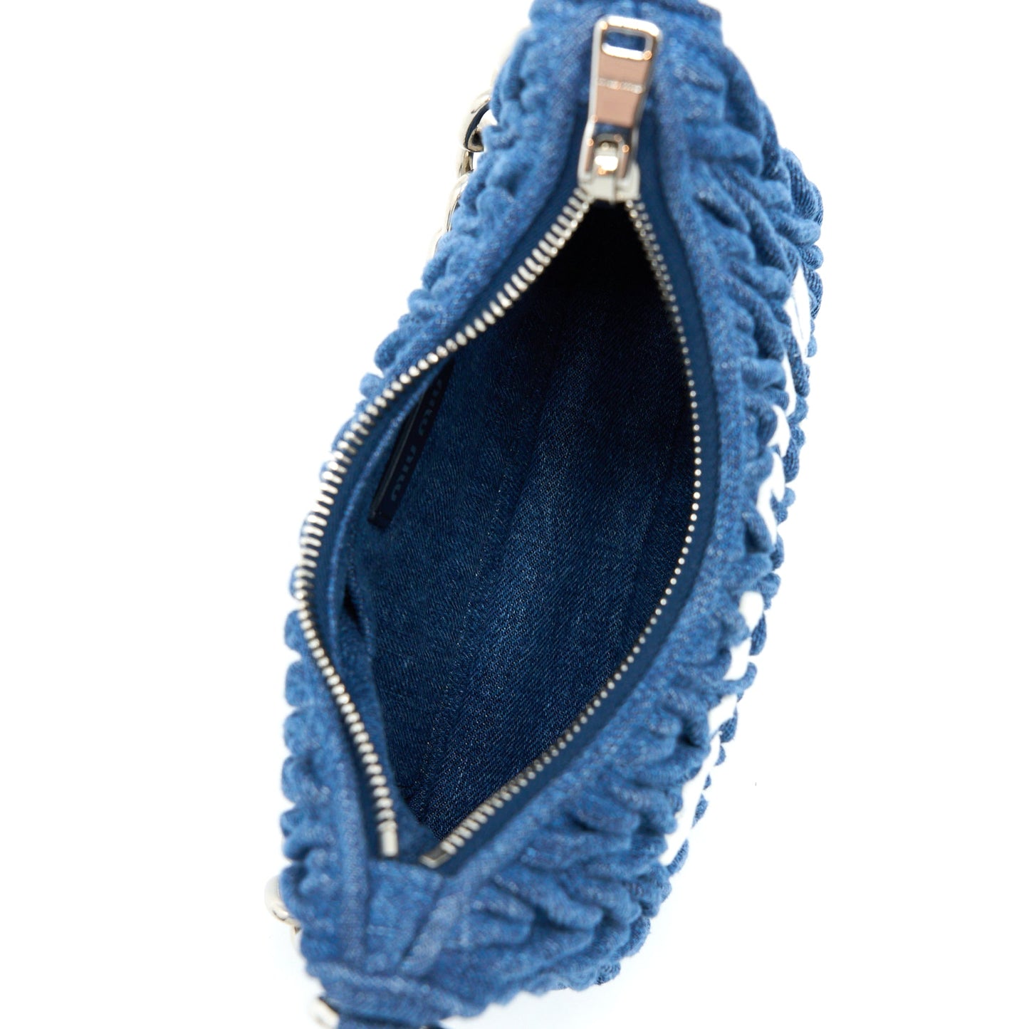 Miumiu Matelasse Denim Shoulder Bag SHW