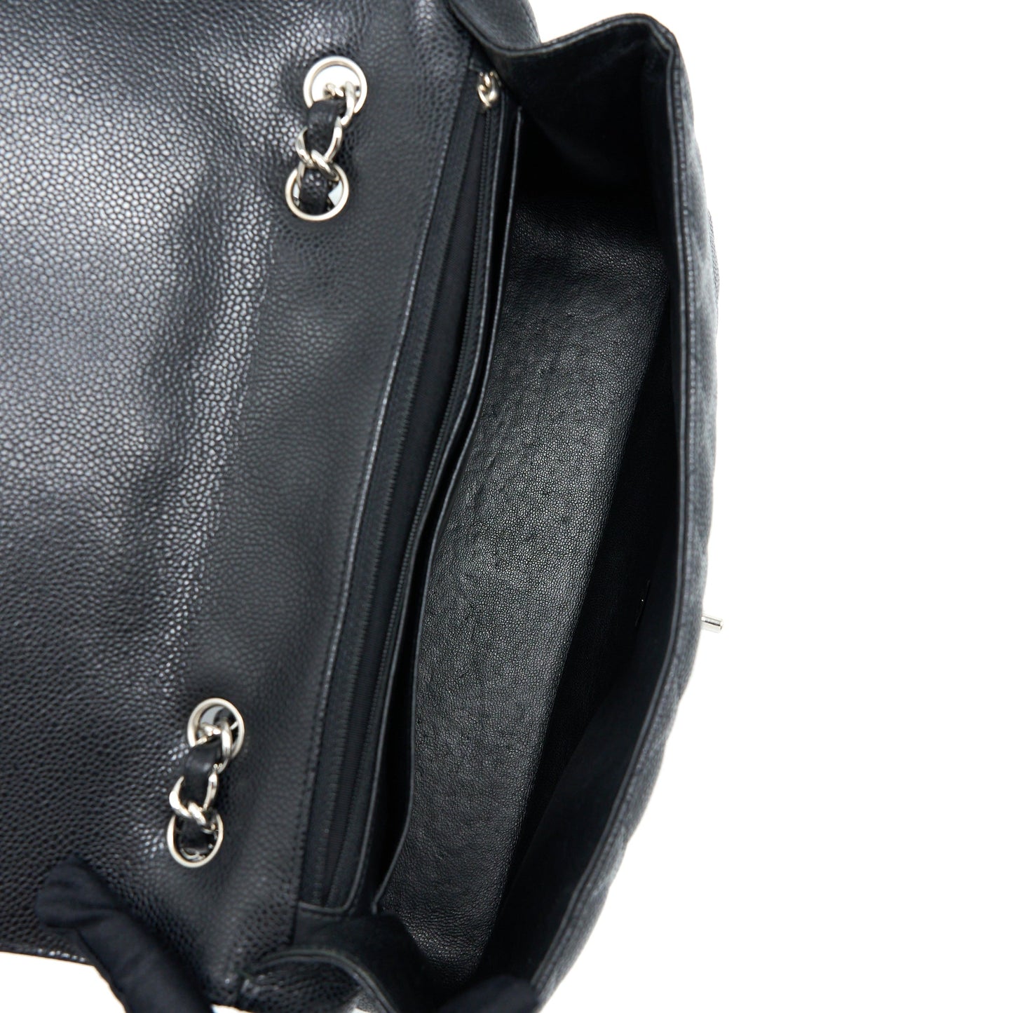 Chanel Jumbo Single Flap Bag Caviar Black SHW