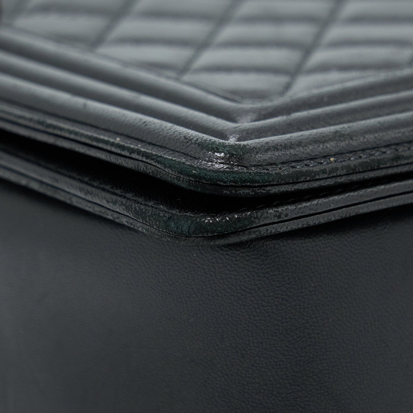Chanel Medium Boy Bag Lambskin Black Ruthenium SHW
