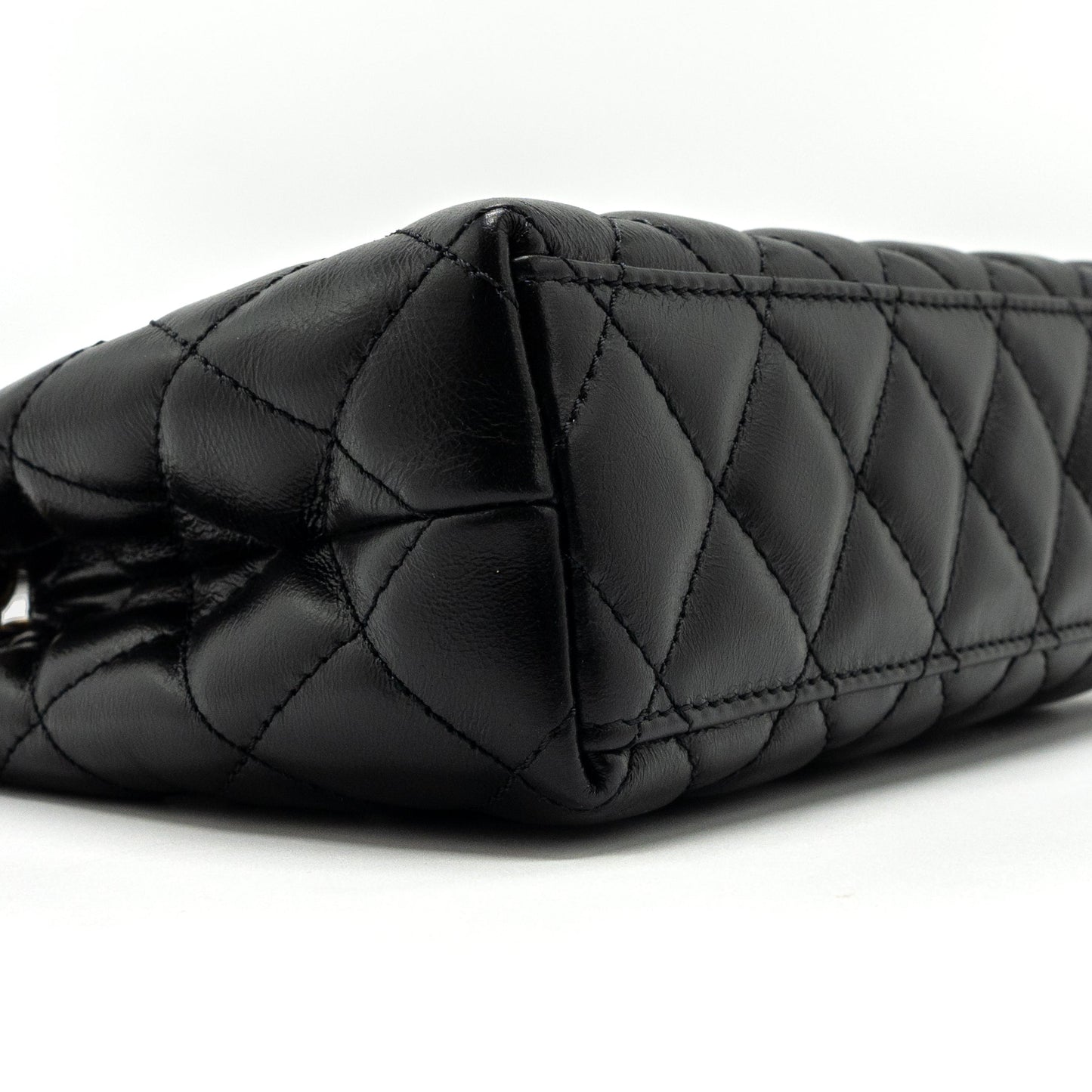 Chanel 23k Mini Shopping Bag Calfskin Black Brushed GHW(Microchip)