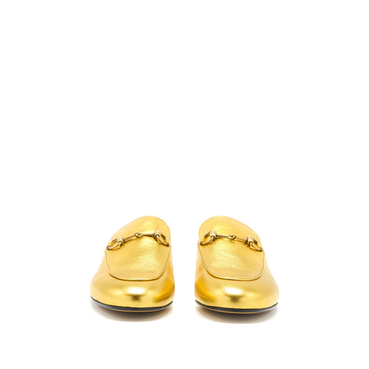 Gucci Size 38 Princetown Slipper Gold With GHW