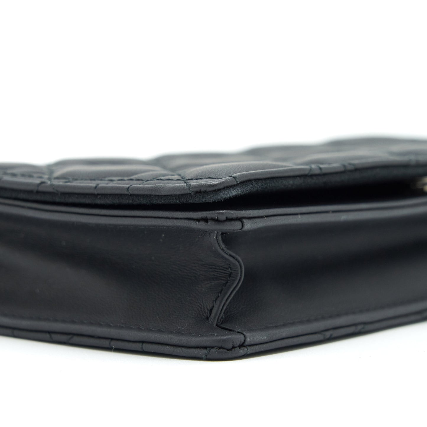 Dior Lady Dior Pouch Ultramatte Cannage Calfskin Black Hardware