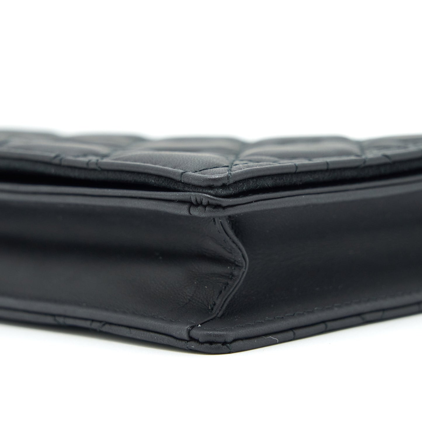 Dior Lady Dior Pouch Ultramatte Cannage Calfskin Black Hardware