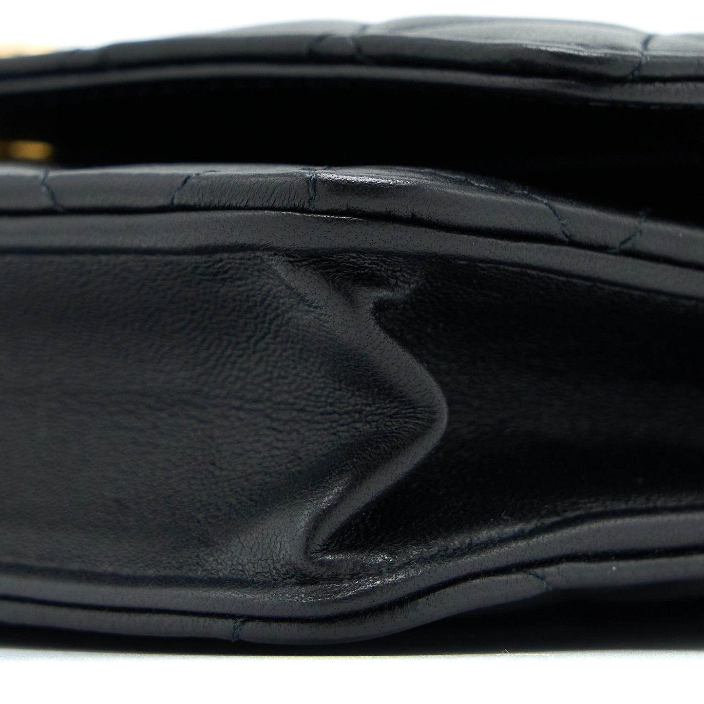Chanel Top Handle Wallet On Chain Lambskin Black Brushed GHW (Microchip)
