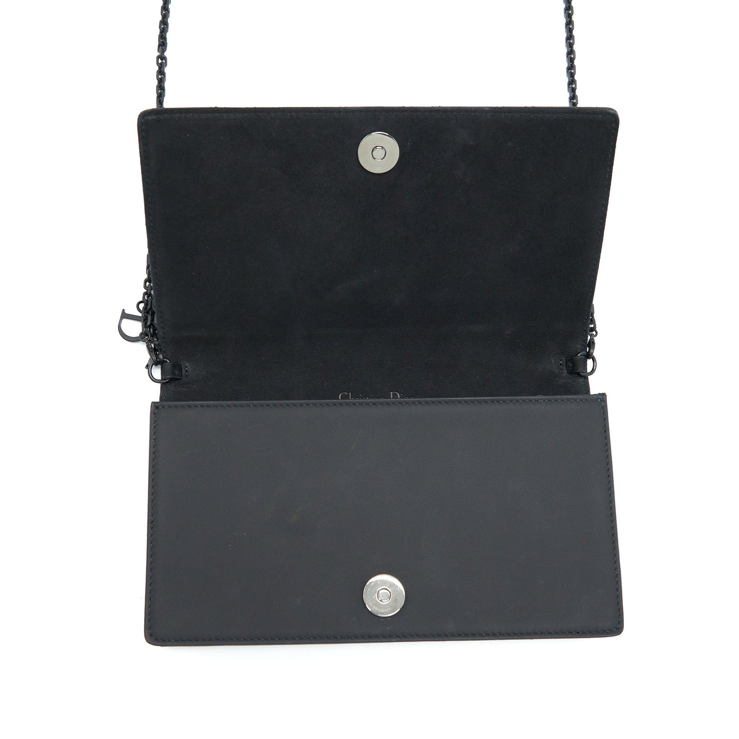Dior Lady Dior Pouch Ultramatte Cannage Calfskin Black Hardware