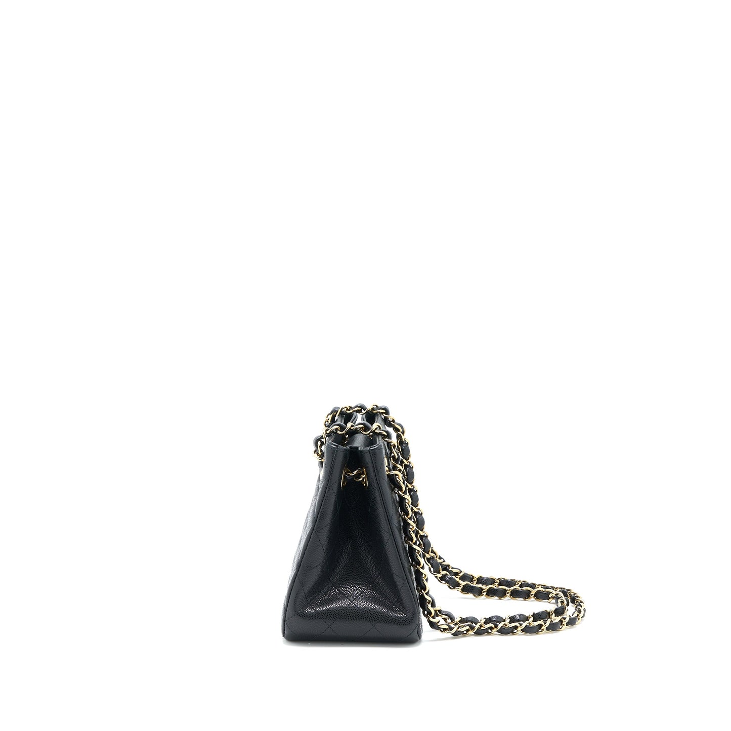 Chanel Mini Bucket Tote Bag Caviar Black LGHW (Microchip)