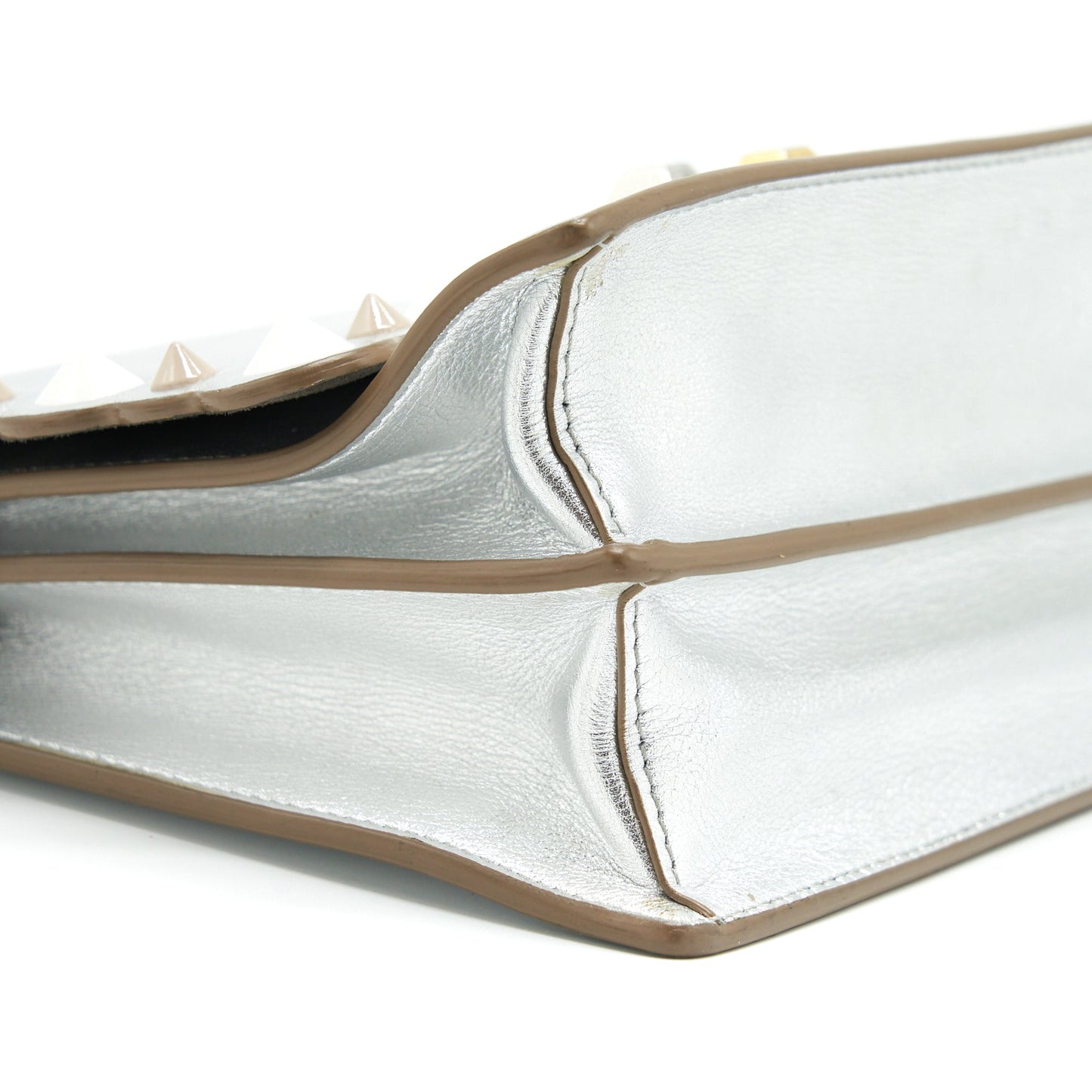 Fendi Kan I Bag Metallic Sliver/Multicolor With Gold And Silver Hardware