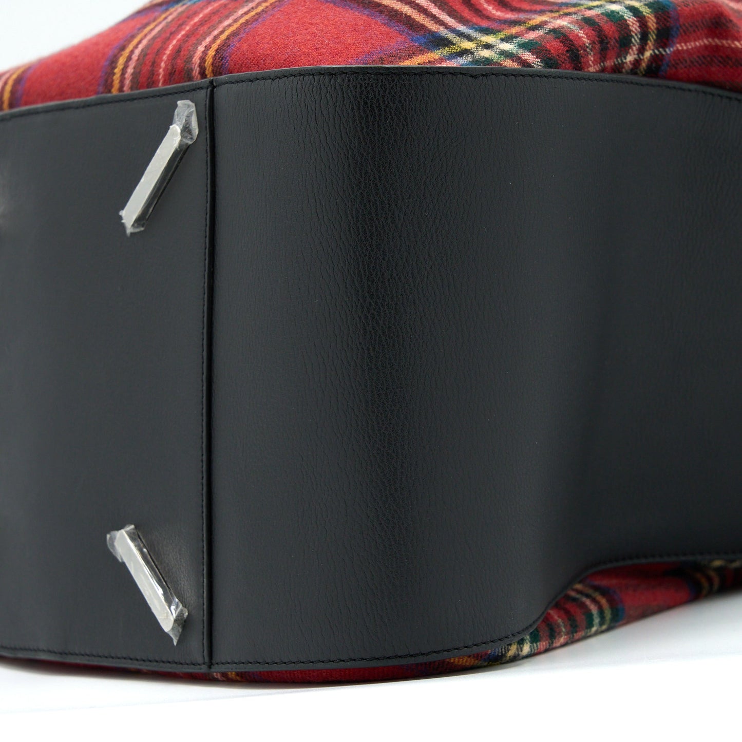 Loewe Hammock Tartan Bag Black/Red Tartan Calf/Textile SHW