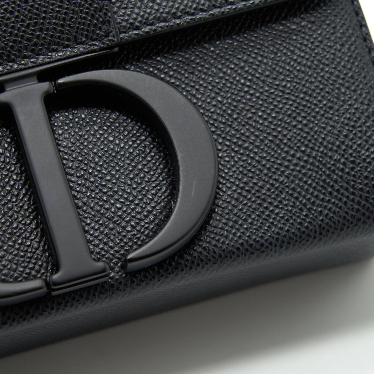 Dior 30 Mini Montaign Box Grained Calfskin Black With Black Hardware
