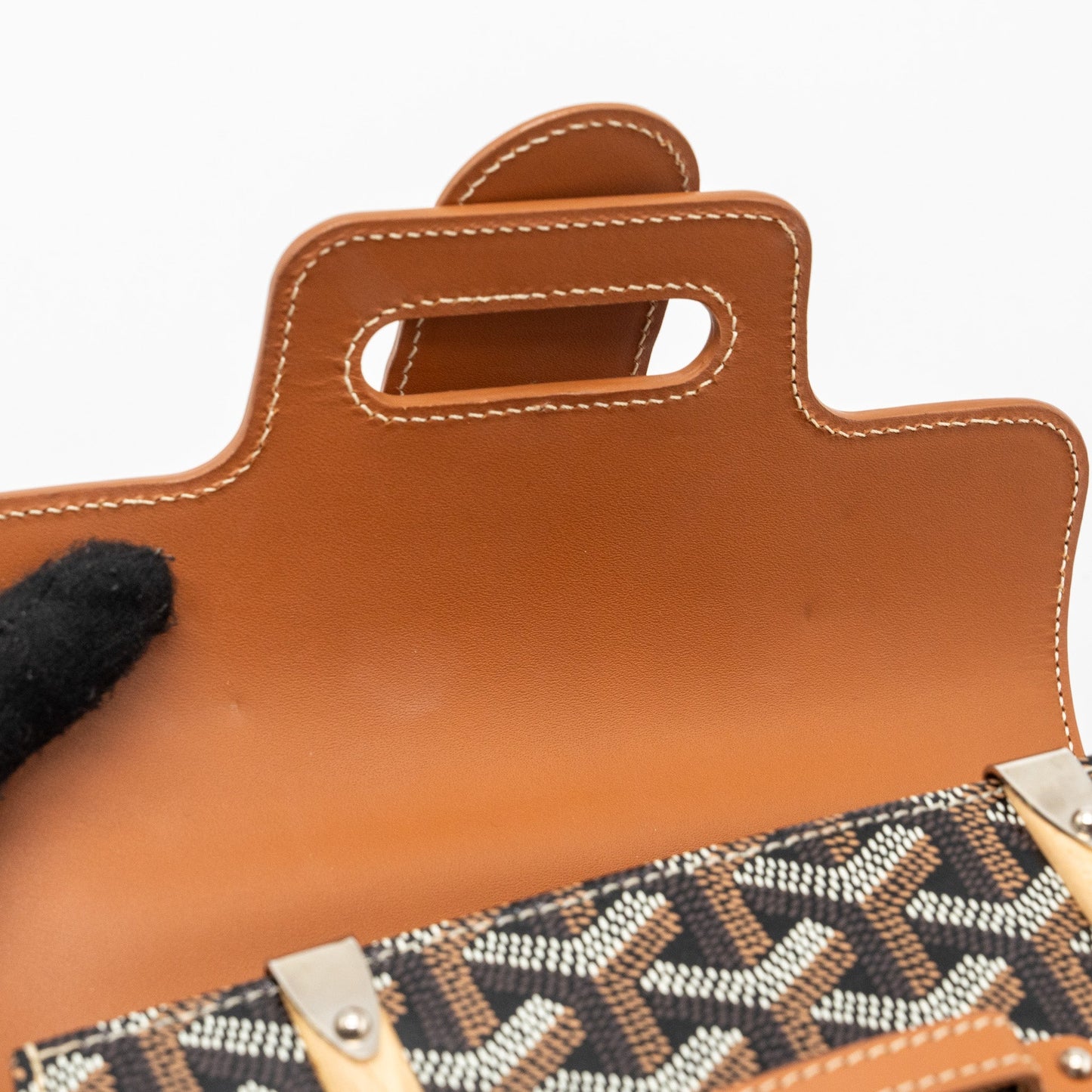 Goyard Mini Structure Saigon Bag Canvas/Calfskin Black/Tan SHW