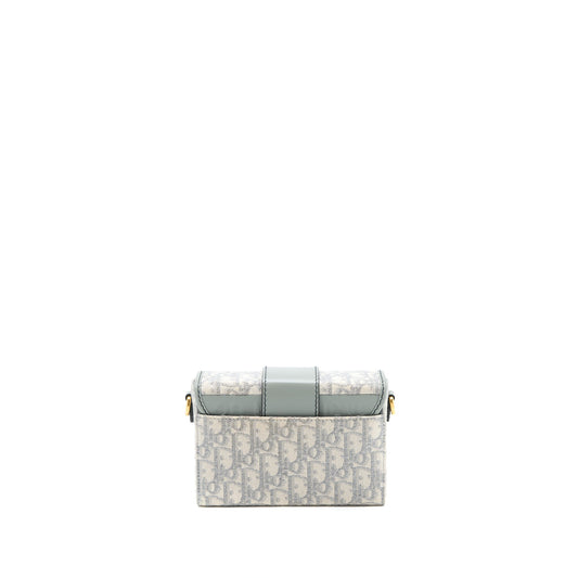 Dior 30 Montaigne Mini Box Bag Grey Oblique Jacquard GHW