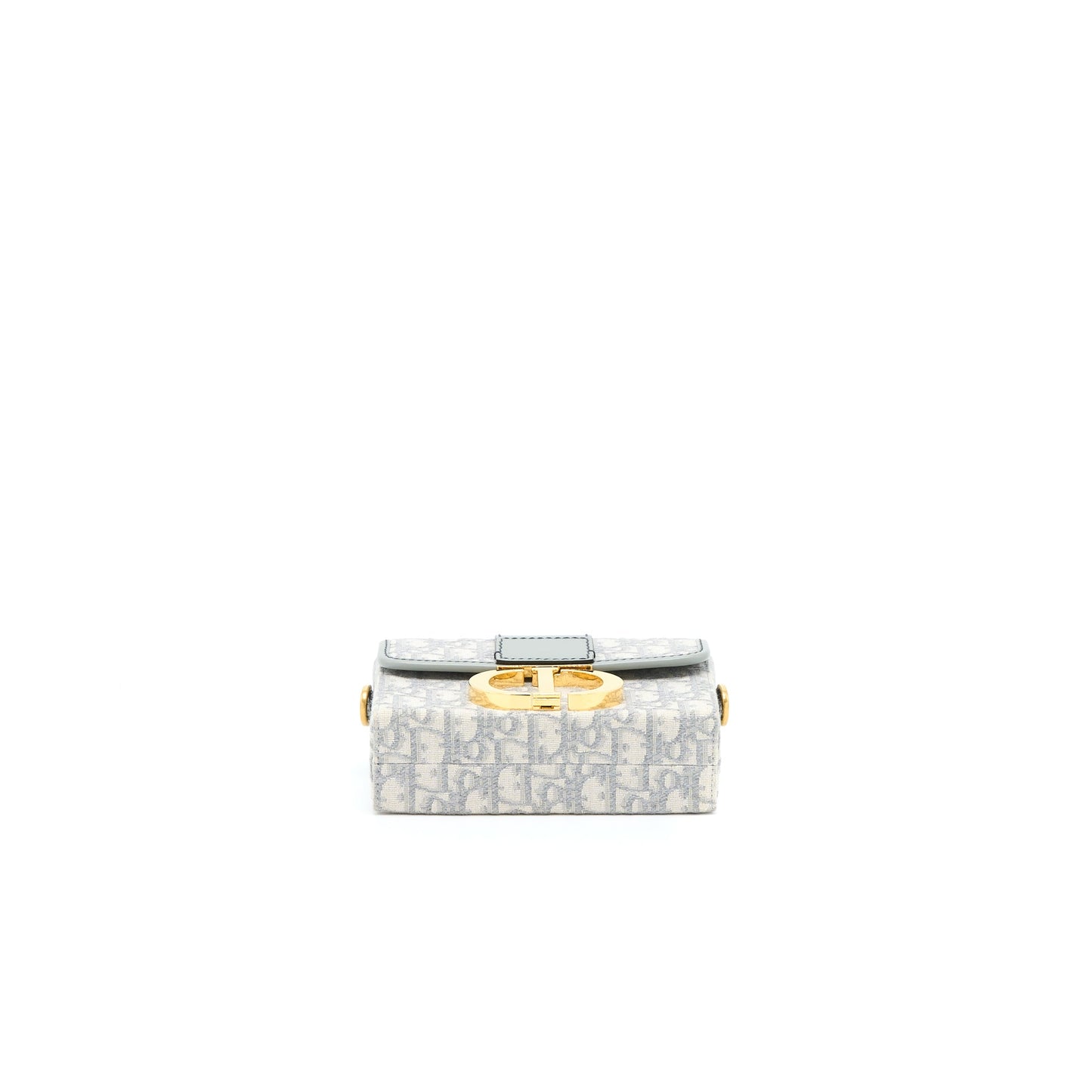 Dior 30 Montaigne Mini Box Bag Grey Oblique Jacquard GHW