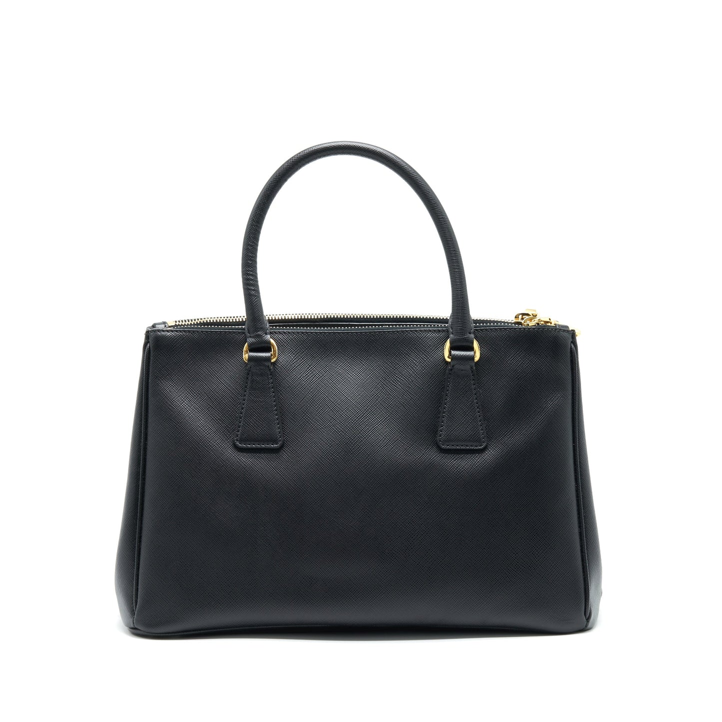 Prada Small Saffiano Leather Tote Bag Black GHW