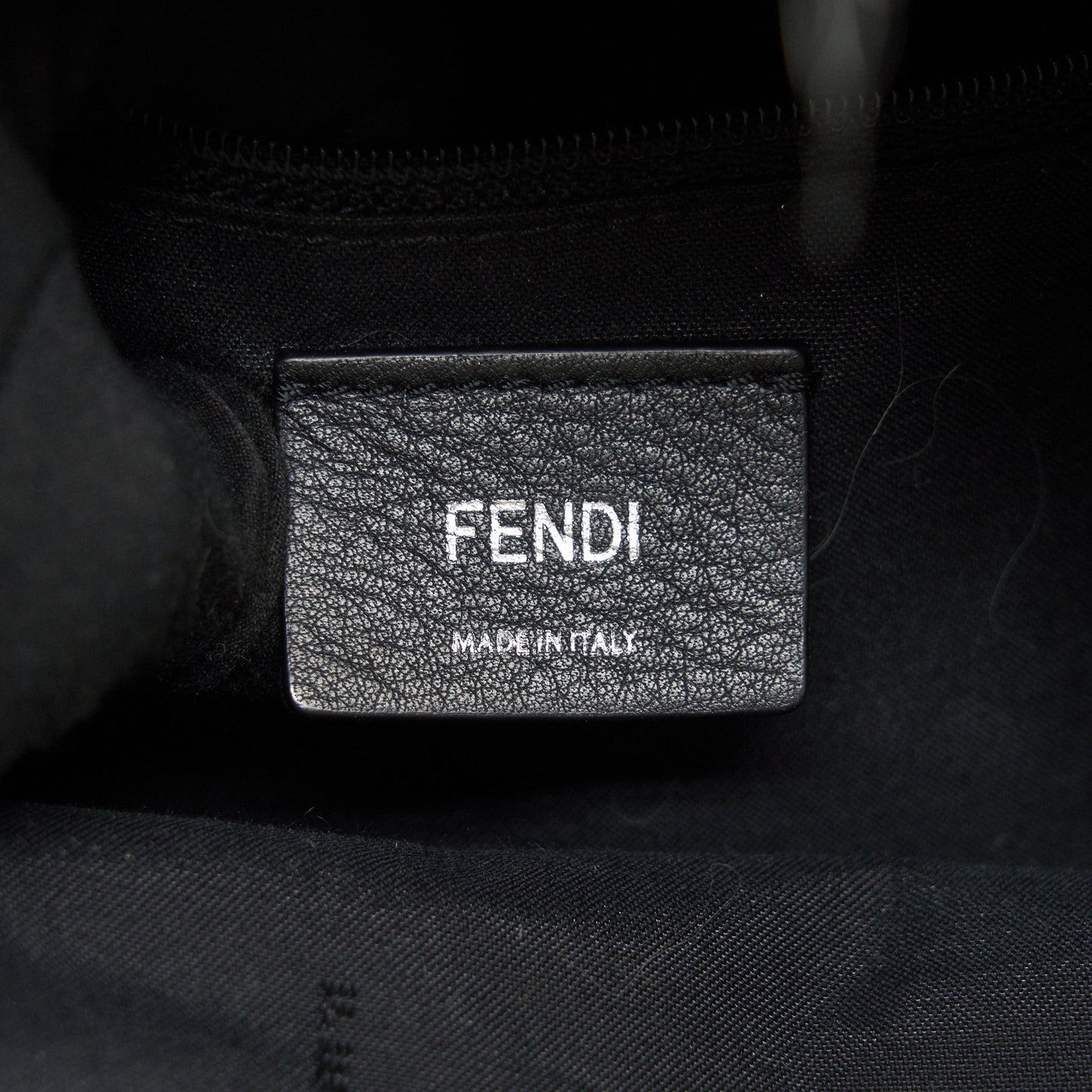 Fendi Monster Backpack in Black with Fur