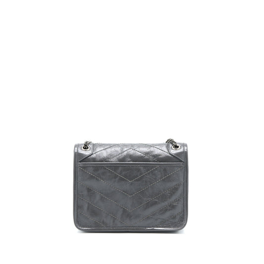 Saint Laurent/YSL Niki Baby Dark Grey With Grey Hardware