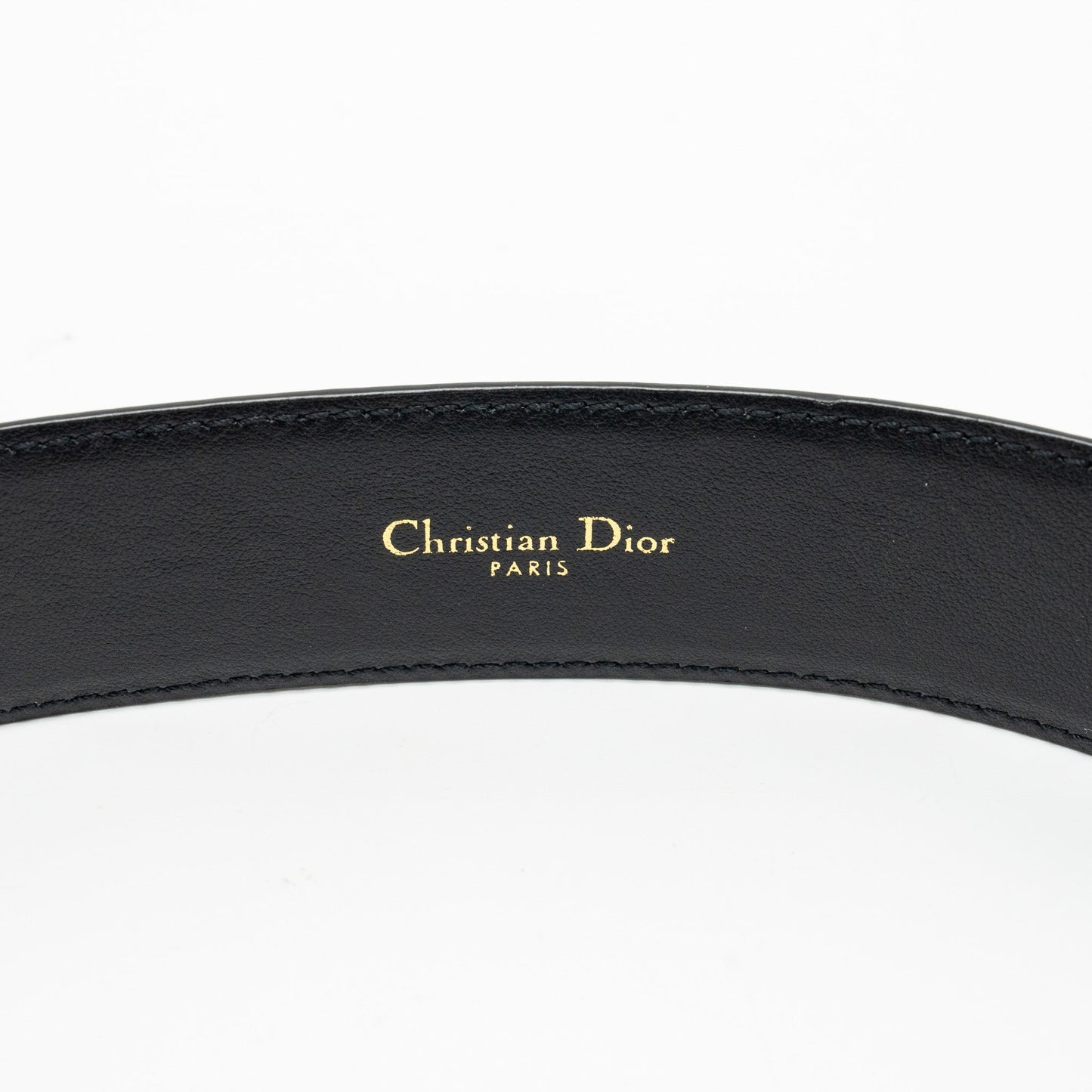 Dior size 80 30 Montaigne belt leather belt black GHW