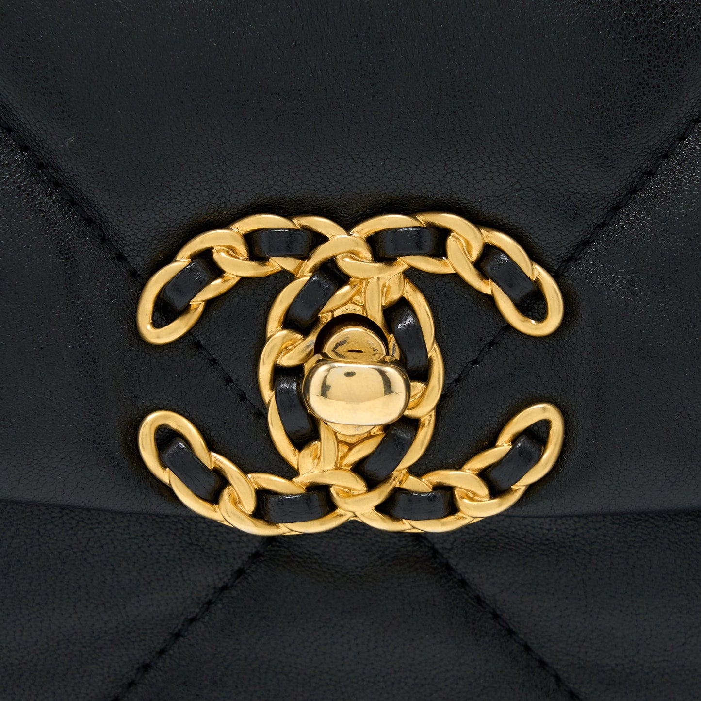Chanel Small 19 Bag Goatskin Black Multicolour Hardware