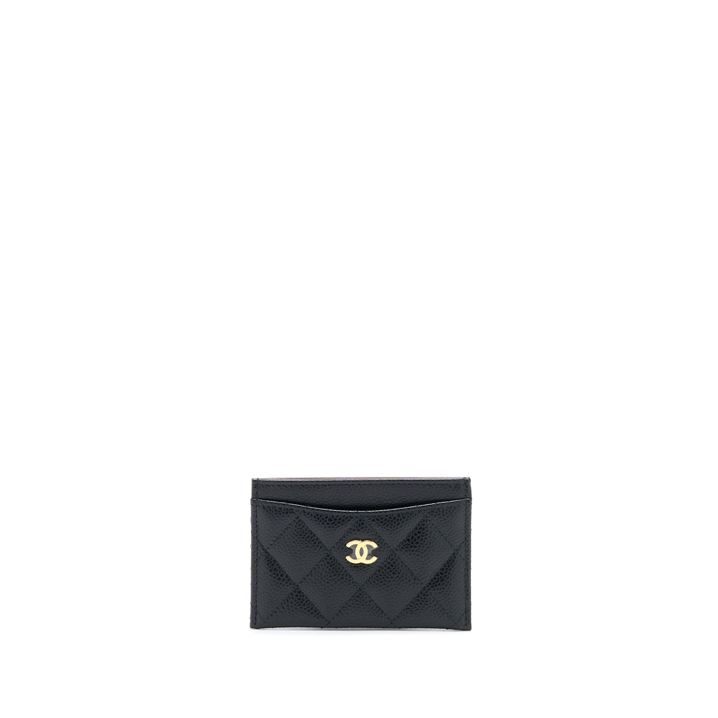Chanel Class Quilted Card Holder Caviar Black GHW