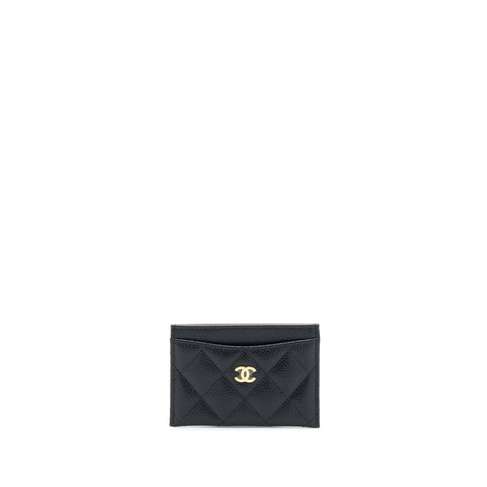 Chanel Class Quilted Card Holder Caviar Black GHW