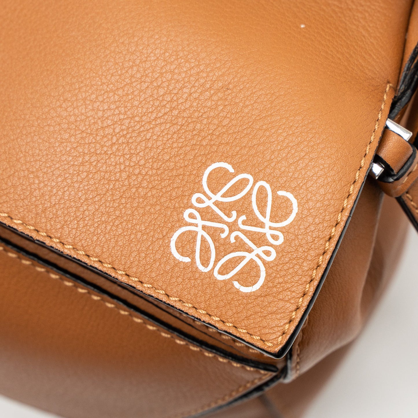 Loewe Medium Puzzle Bag Calfskin Tan SHW