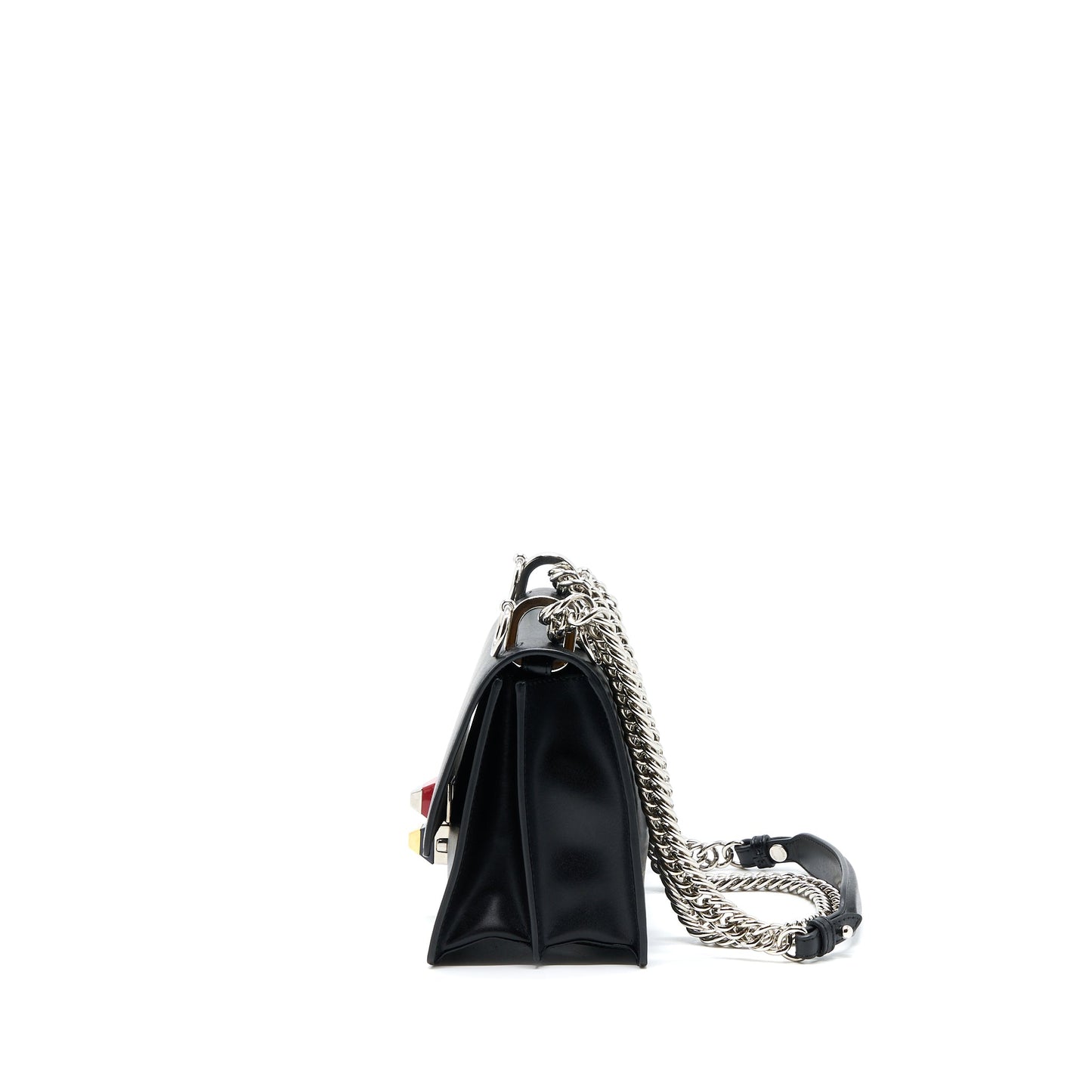 Fendi Kan I Calfskin Black SHW With An Extra Bag Charm