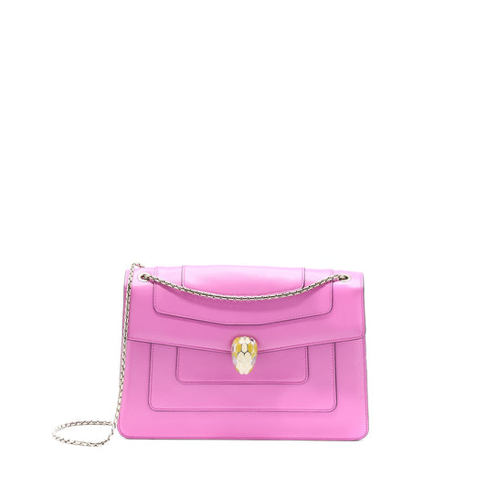 Bvlgari Serpenti Forever Shoulder Bag Calfskin Pink/Purple SHW