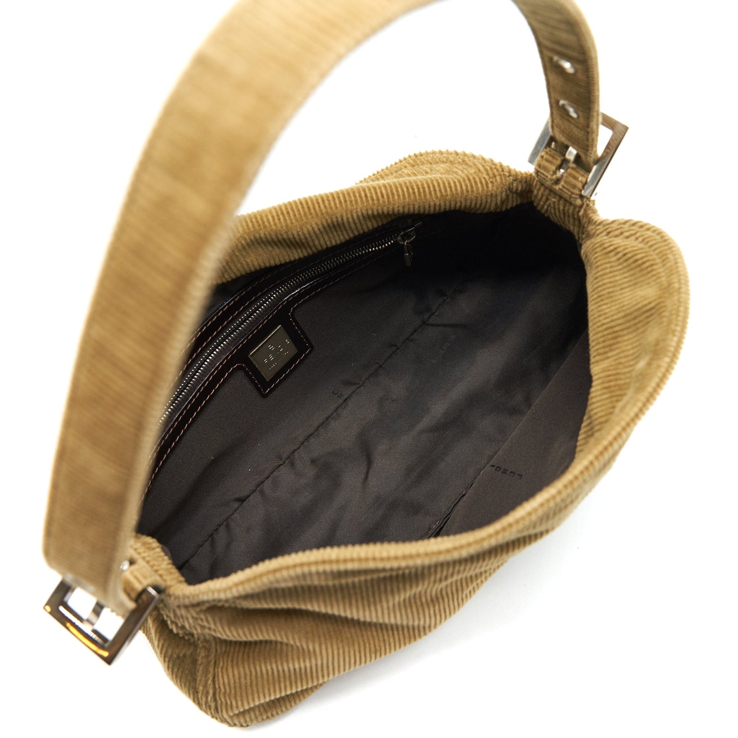 Fendi Vintage Nylon Baguette Bag Light Brown SHW