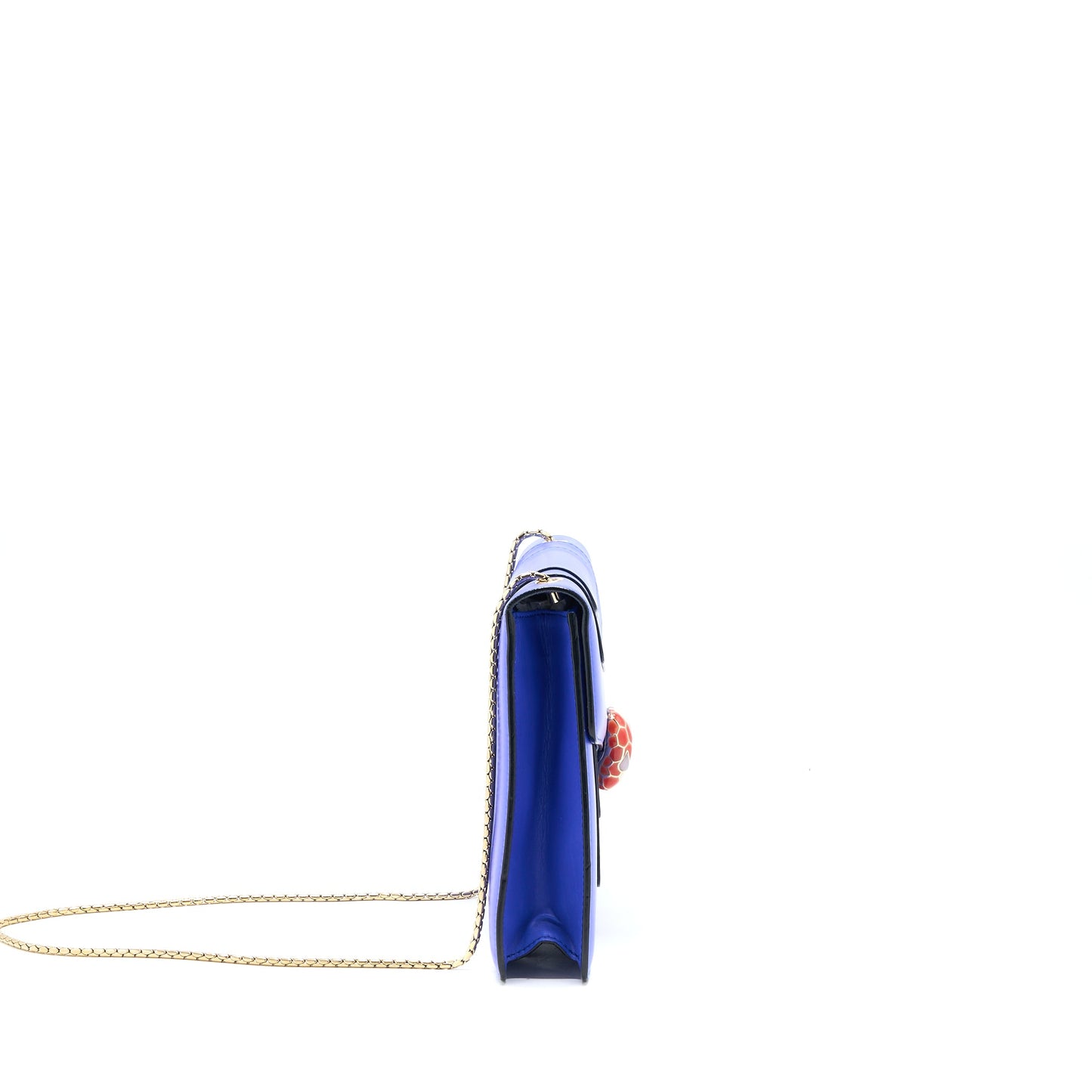 Bvlgari Serpenti Forever Shoulder Bag Calfskin Blue GHW