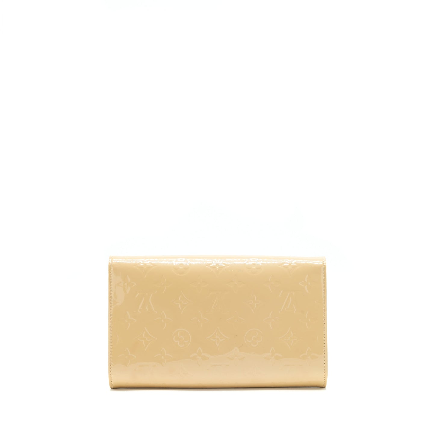 Louis Vuitton Vernis Ana Clutch Patent Leather Beige GHW