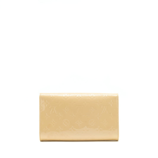 Louis Vuitton Vernis Ana Clutch Patent Leather Beige GHW
