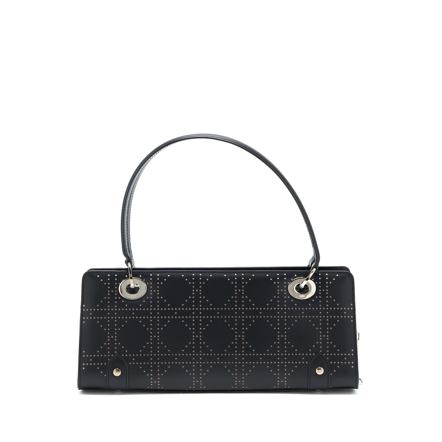 Dior Vintage Lady Dior Long Cuir Bag Calfskin Black SHW