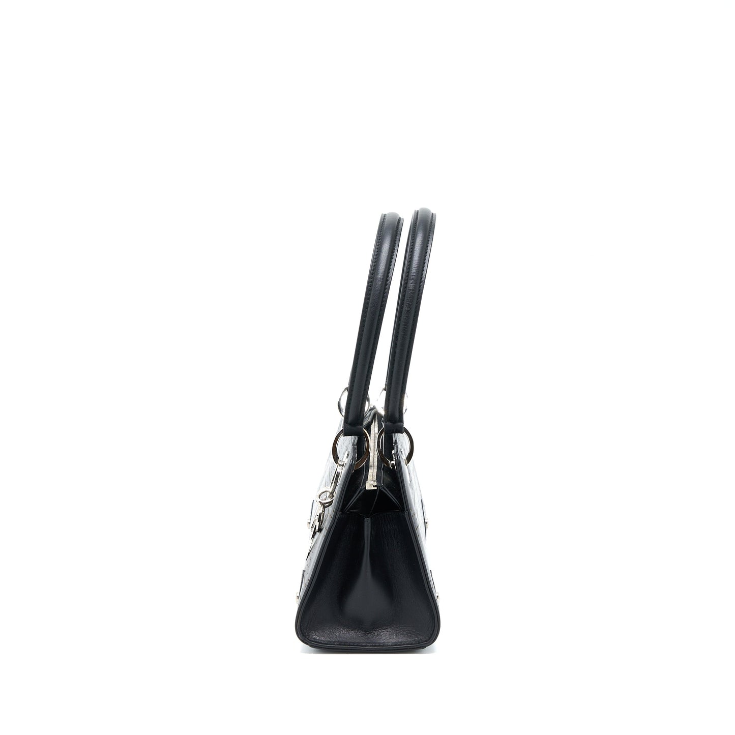 Dior Vintage Lady Dior Long Cuir Bag Calfskin Black SHW