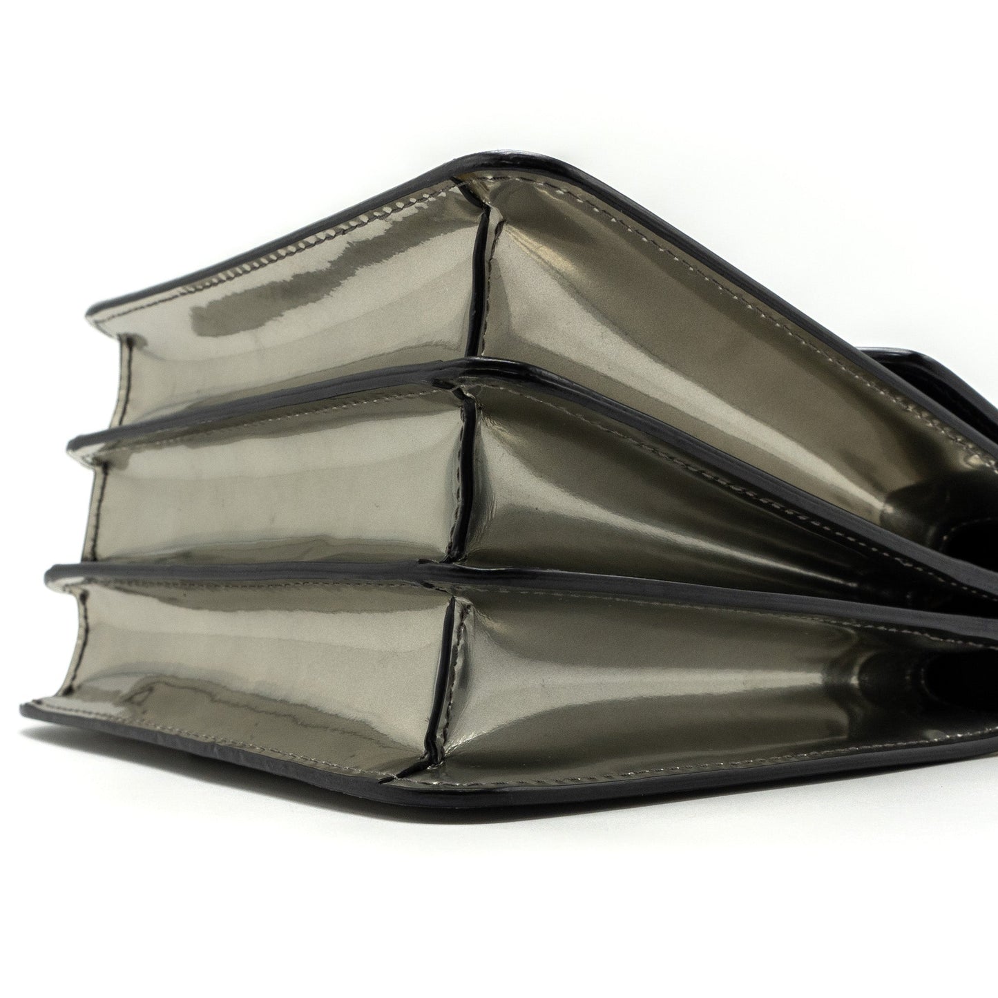 Bvlgari Top Handle Serpenti Forever Corssbody Bag Calfskin Metallic Silver LGHW