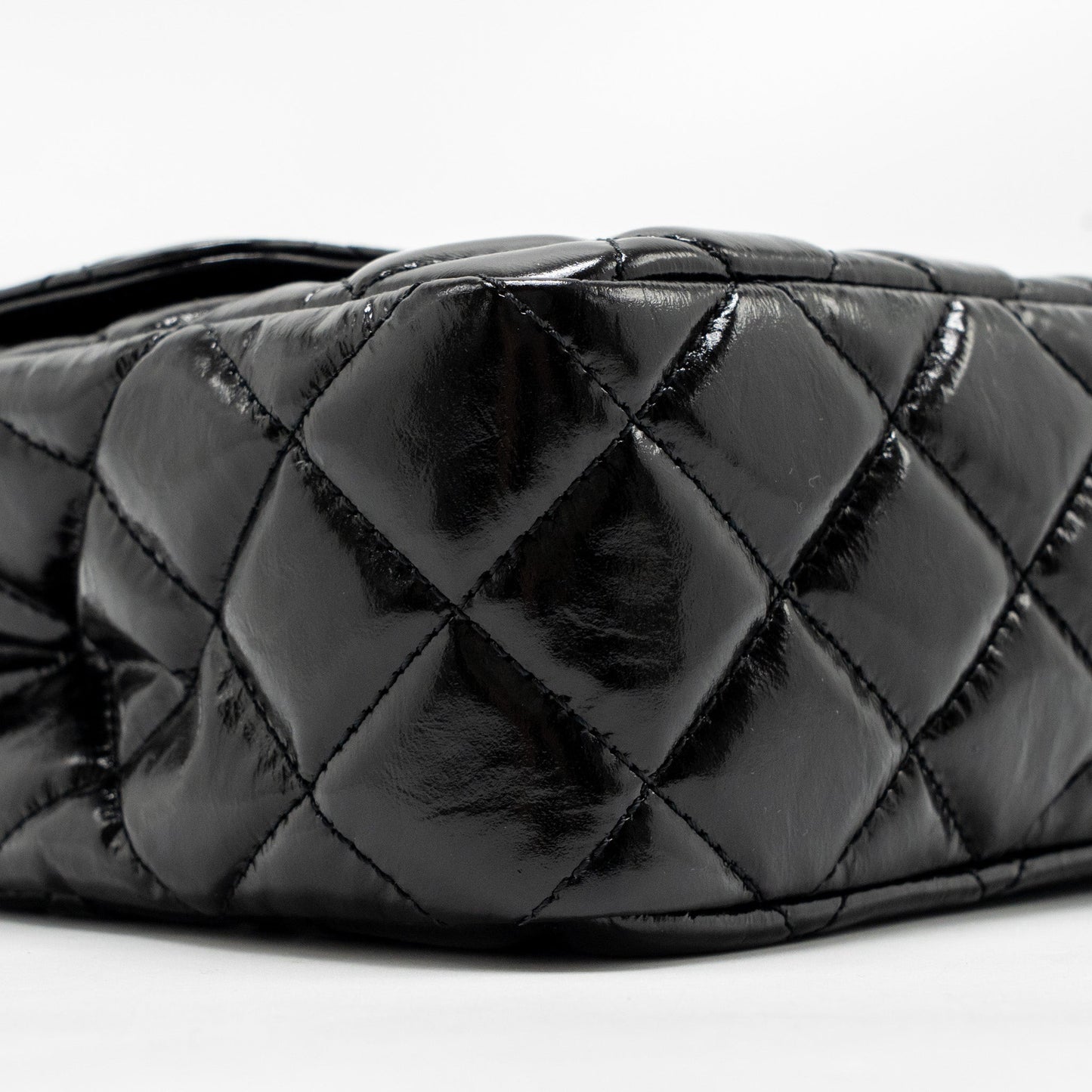 Chanel Hobo Bag Shiny Calfskin Black Brushed GHW