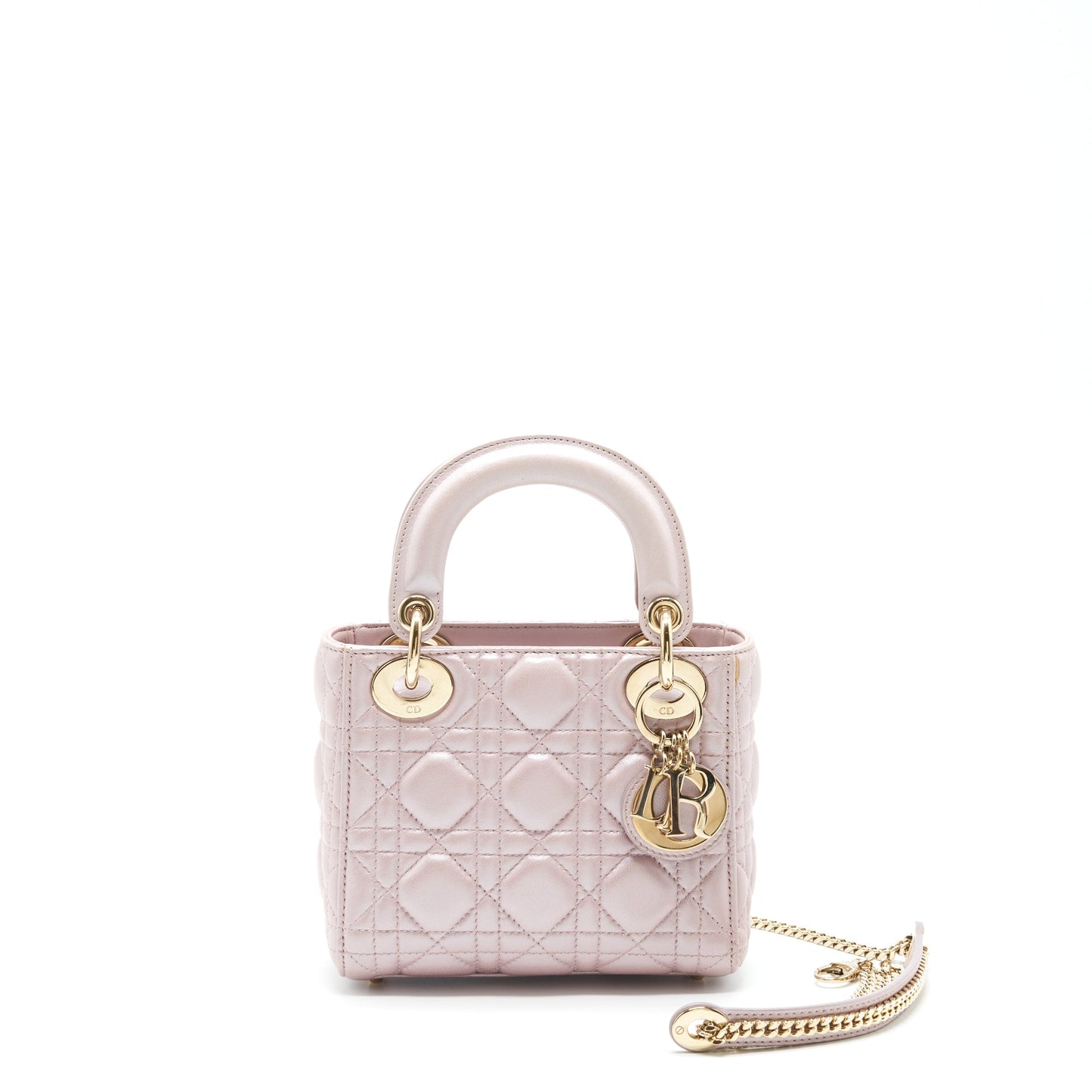 Dior Mini Lady Dior Lambskin Pink GHW