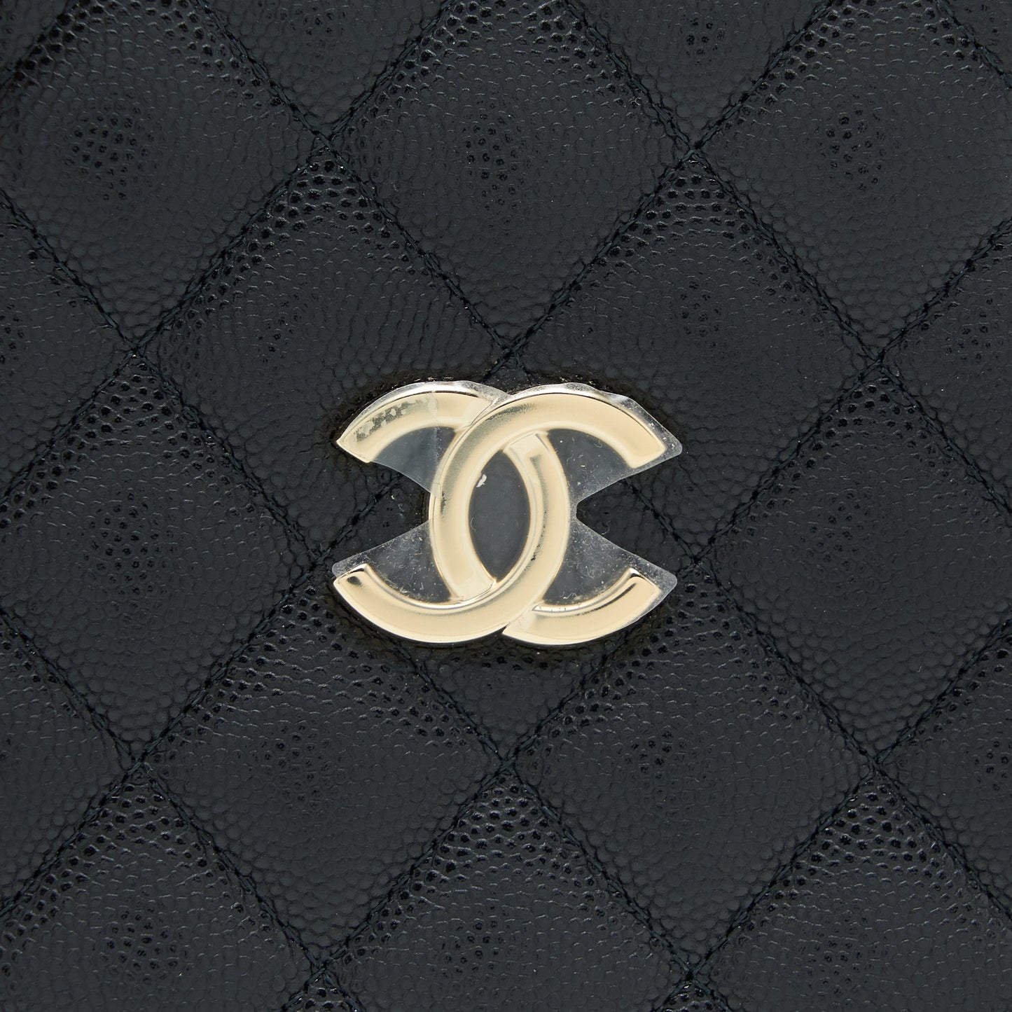 Chanel Mini Bucket Tote Bag Caviar Black LGHW (Microchip)