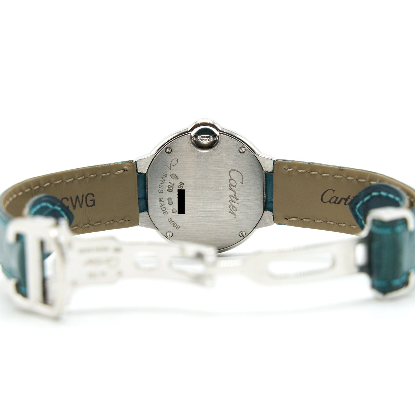 Cartier 28mm Ballon Bleu De Cartier Watch White Gold with dimon, quartz Movement