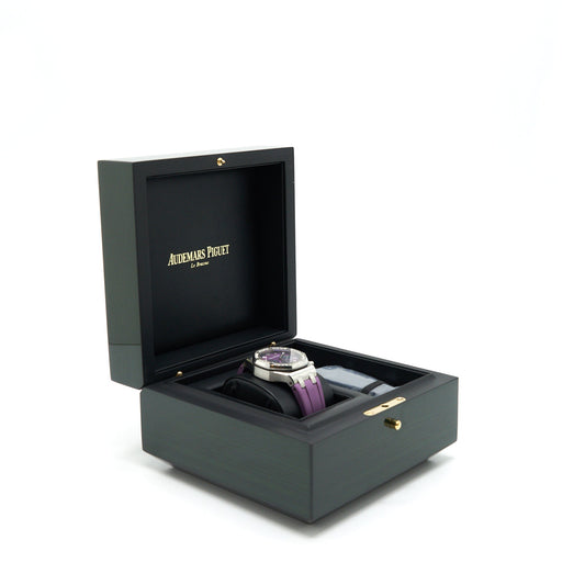 Audemars Piguet Royal Oak Offshore Chronograph Dimond Purple Dial Ladies Watch 26231ST.ZZ.D075CA.01